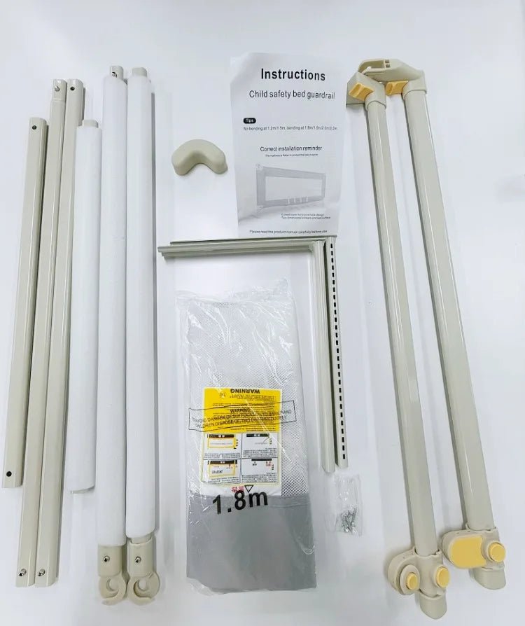 Barrière de Lit Anti-Chute Bébé & Enfant Réglable – Rail de Sécurité Lit 1.5M à 2.0M