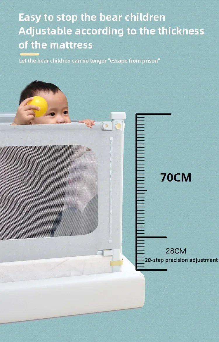 Barrière de Lit Anti-Chute Bébé & Enfant Réglable – Rail de Sécurité Lit 1.5M à 2.0M