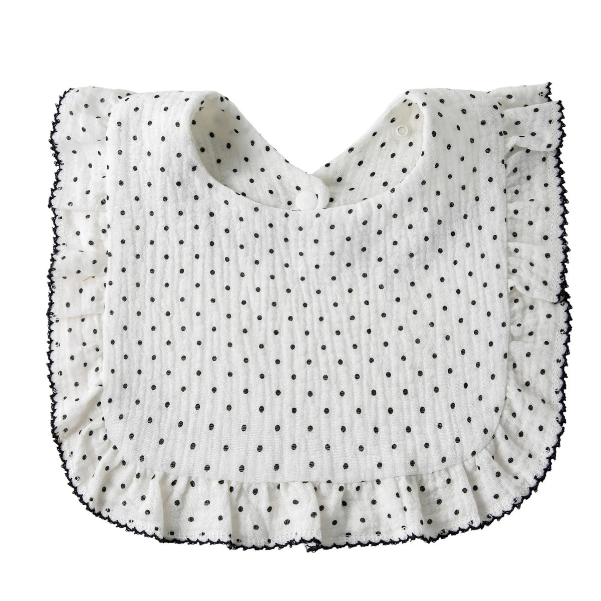 Bavoir Bandana Bébé Mousseline Coton Bio – Volant Floral Absorbant Nouveau-Né 0-18 Mois