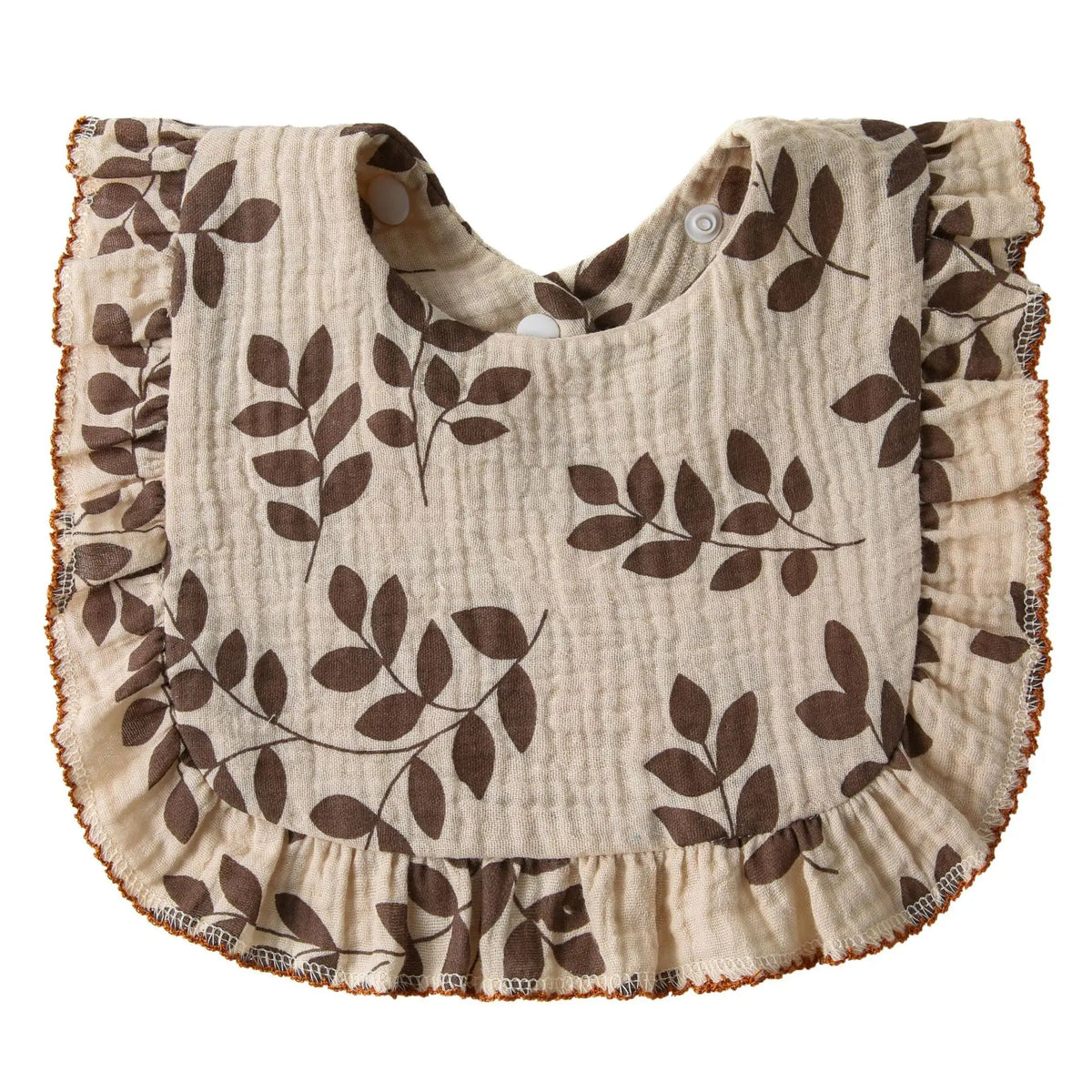 Bavoir Bandana Bébé Mousseline Coton Bio – Volant Floral Absorbant Nouveau-Né 0-18 Mois
