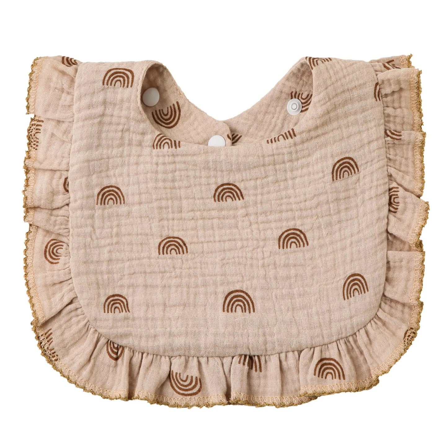 Bavoir Bandana Bébé Mousseline Coton Bio – Volant Floral Absorbant Nouveau-Né 0-18 Mois