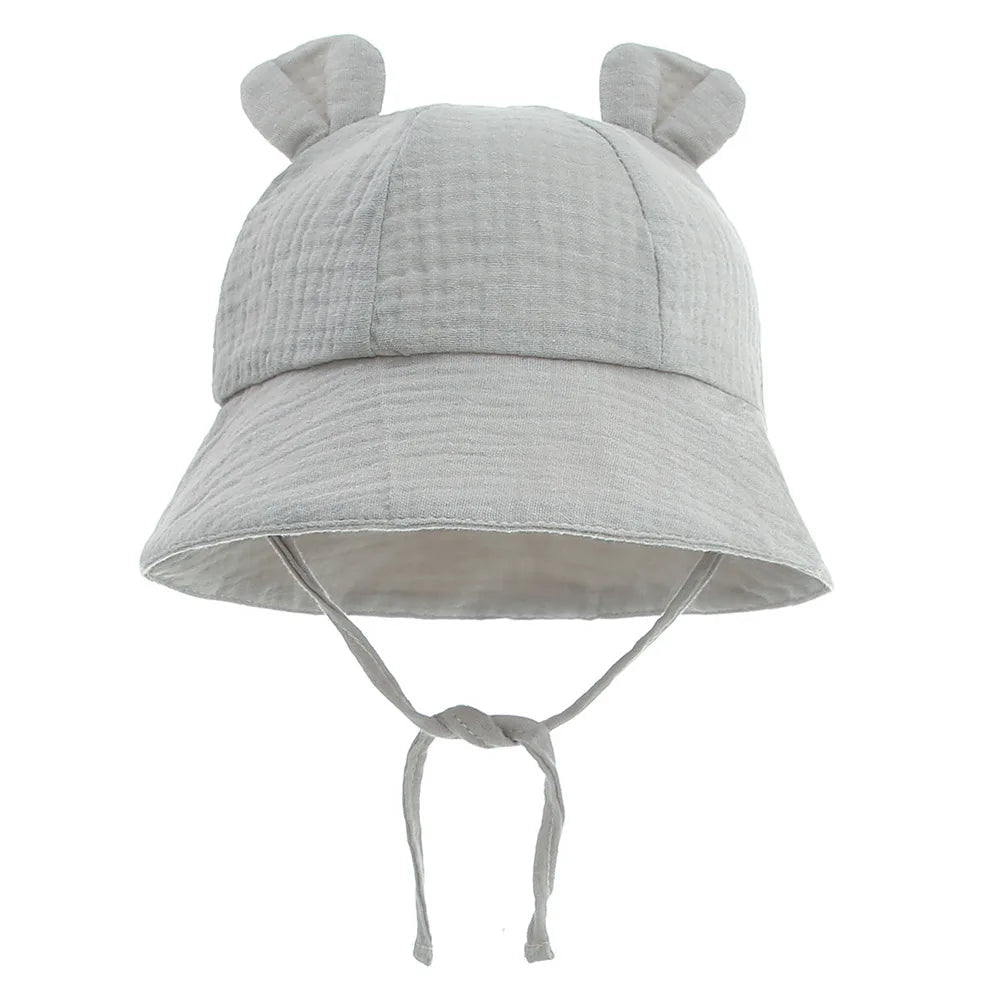 Bob bébé mousseline — Chapeau Panama Coton Doux Été | Fille & Garçon 0-3 Mois à 12 Mois