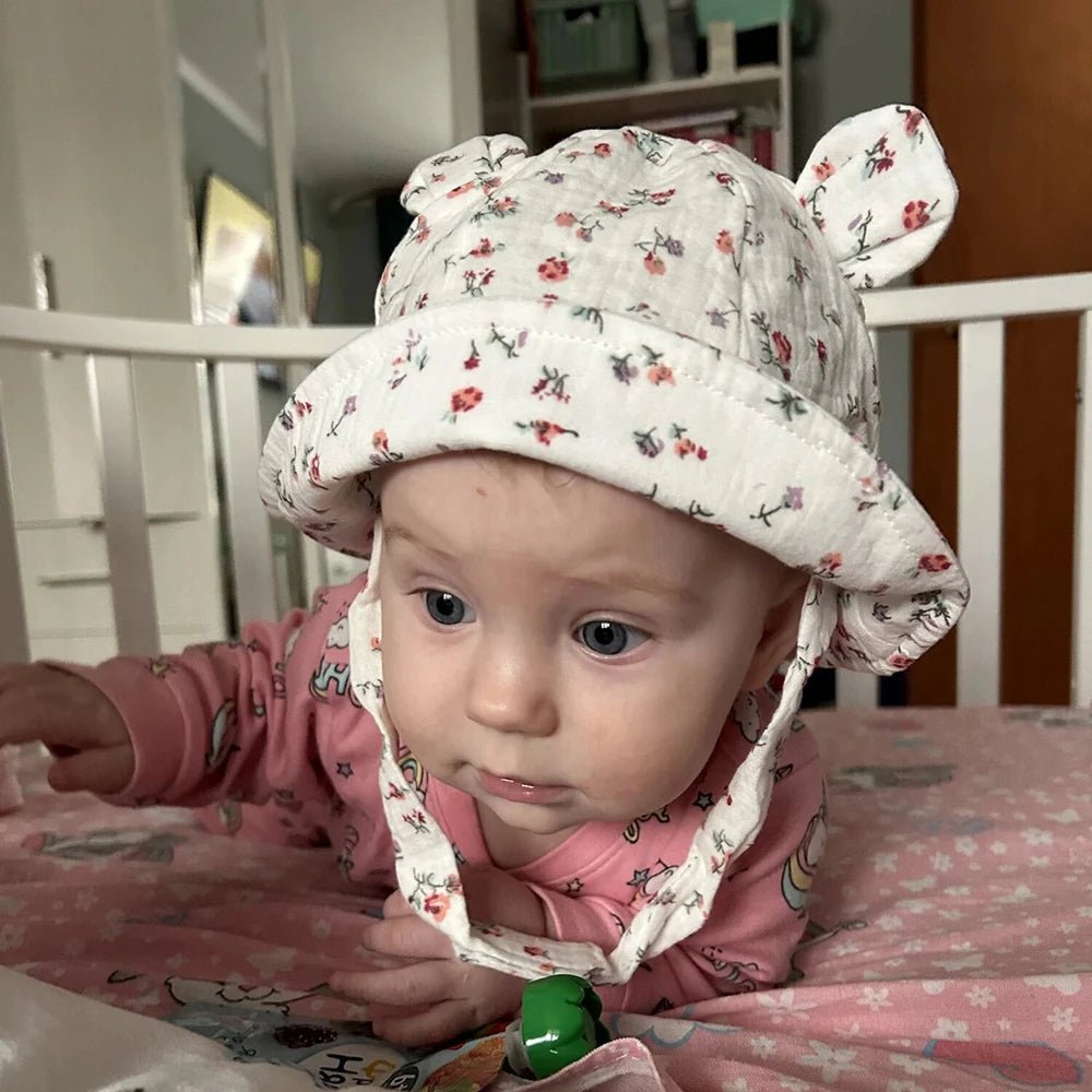 Bob bébé mousseline — Chapeau Panama Coton Doux Été | Fille & Garçon 0-3 Mois à 12 Mois