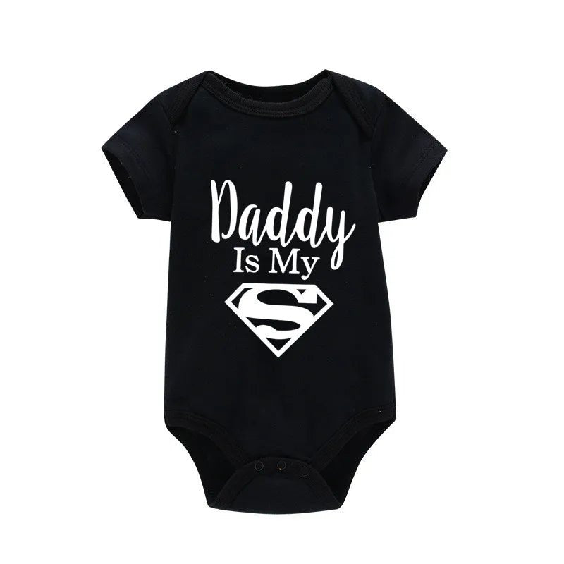 Body Bébé Humour Papa Mon Héros – Grenouillère Nouveau-Né Garçon & Fille Cadeau Naissance Drôle Original