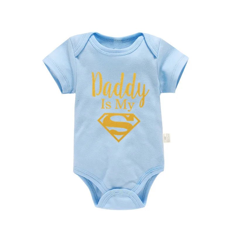 Body Bébé Humour Papa Mon Héros – Grenouillère Nouveau-Né Garçon & Fille Cadeau Naissance Drôle Original