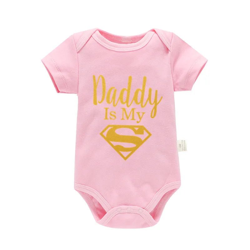 Body Bébé Humour Papa Mon Héros – Grenouillère Nouveau-Né Garçon & Fille Cadeau Naissance Drôle Original