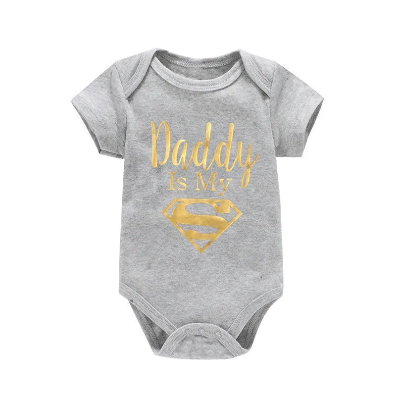 Body Bébé Humour Papa Mon Héros – Grenouillère Nouveau-Né Garçon & Fille Cadeau Naissance Drôle Original