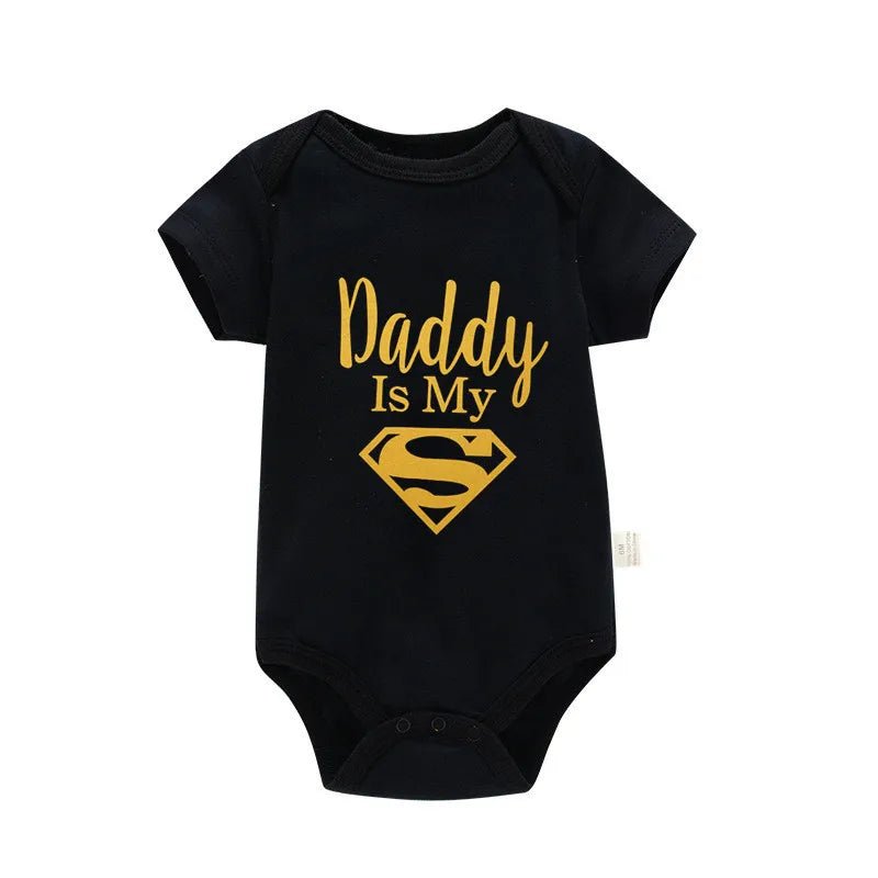Body Bébé Humour Papa Mon Héros – Grenouillère Nouveau-Né Garçon & Fille Cadeau Naissance Drôle Original