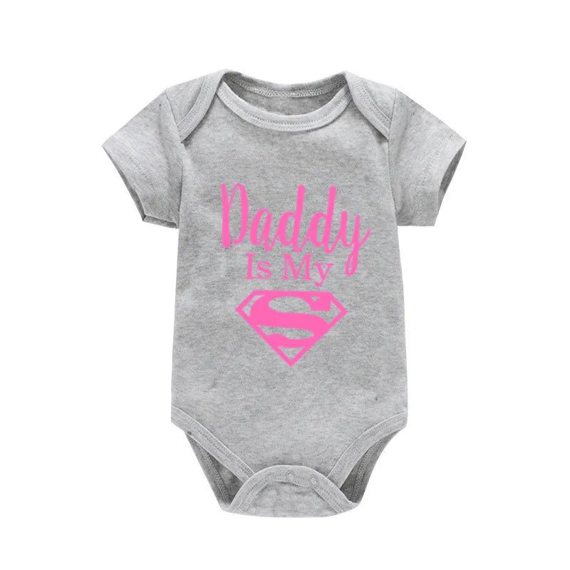 Body Bébé Humour Papa Mon Héros – Grenouillère Nouveau-Né Garçon & Fille Cadeau Naissance Drôle Original