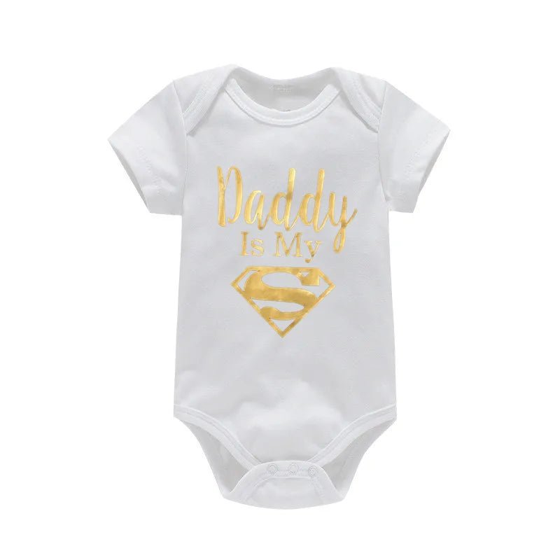 Body Bébé Humour Papa Mon Héros – Grenouillère Nouveau-Né Garçon & Fille Cadeau Naissance Drôle Original