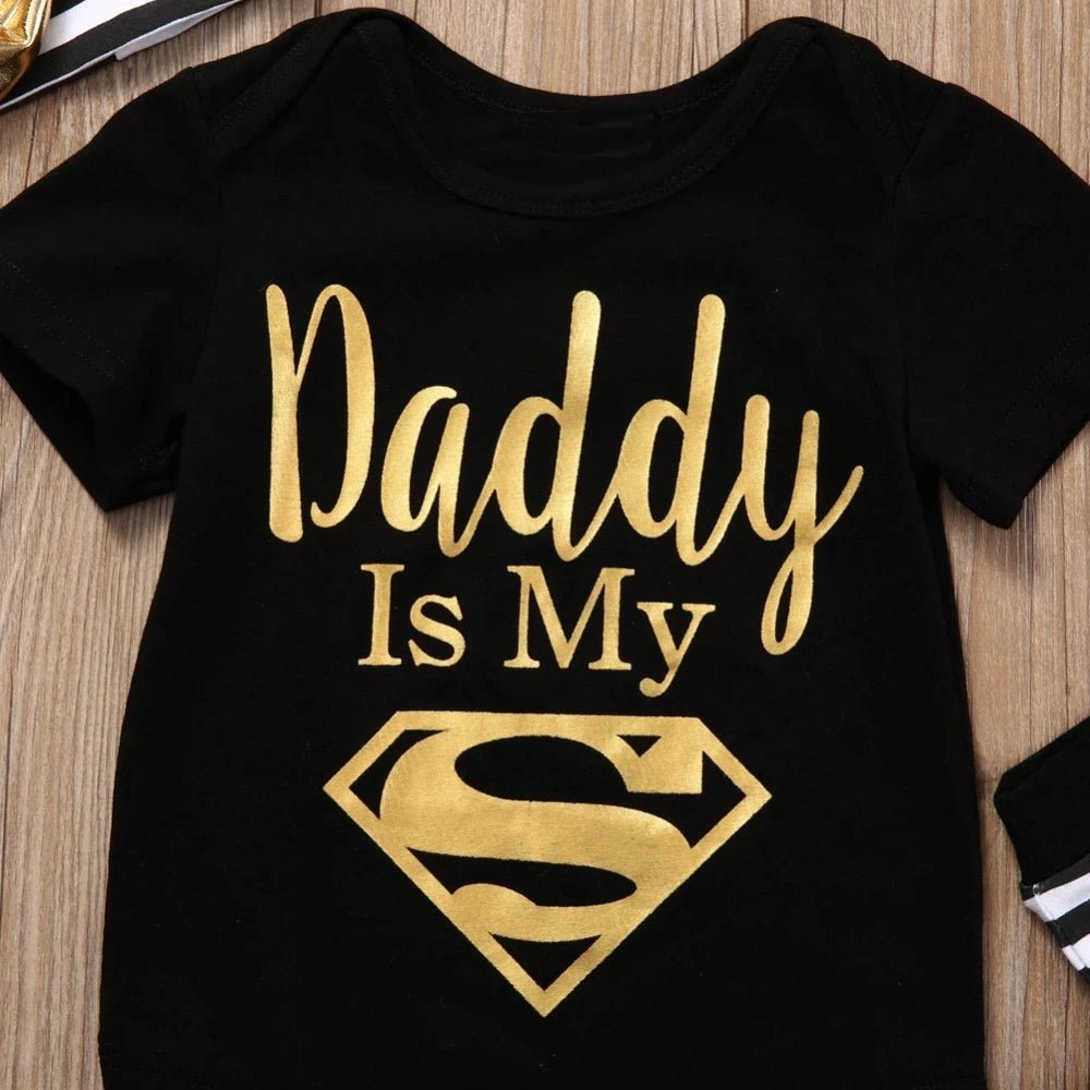 Body Bébé Humour Papa Mon Héros – Grenouillère Nouveau-Né Garçon & Fille Cadeau Naissance Drôle Original