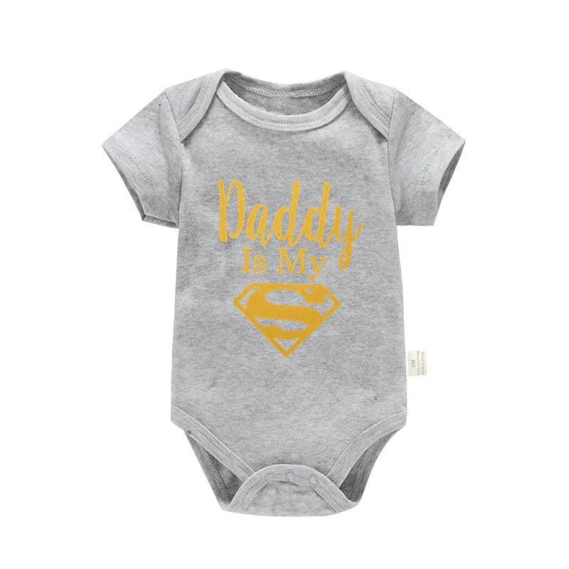 Body Bébé Humour Papa Mon Héros – Grenouillère Nouveau-Né Garçon & Fille Cadeau Naissance Drôle Original