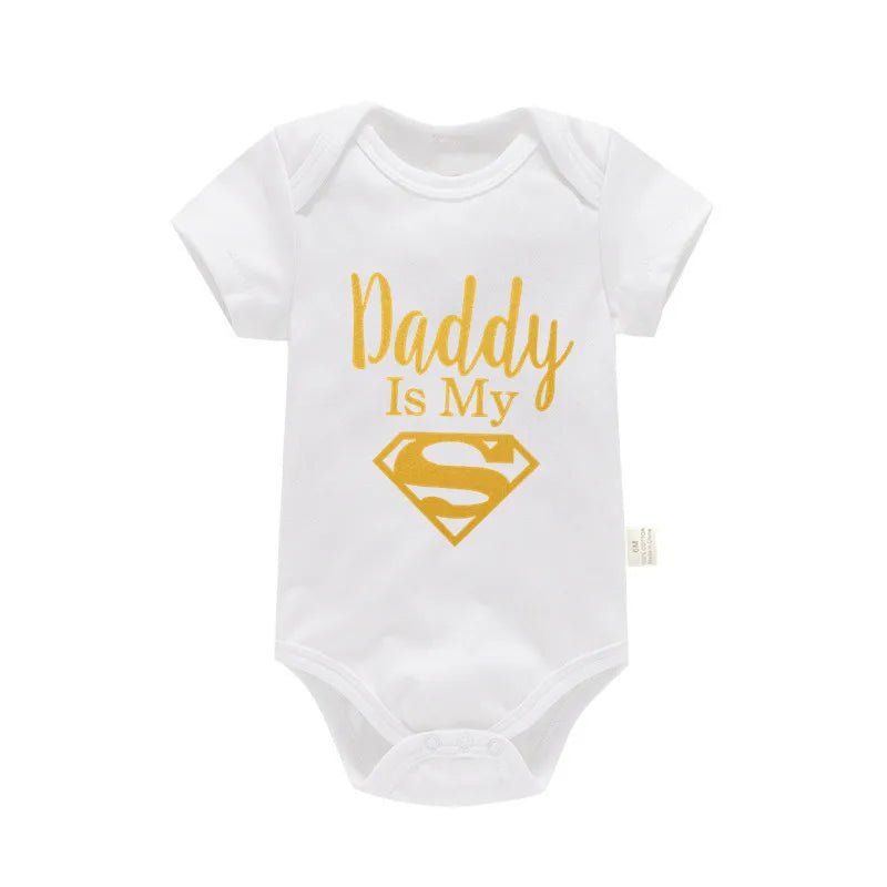 Body Bébé Humour Papa Mon Héros – Grenouillère Nouveau-Né Garçon & Fille Cadeau Naissance Drôle Original