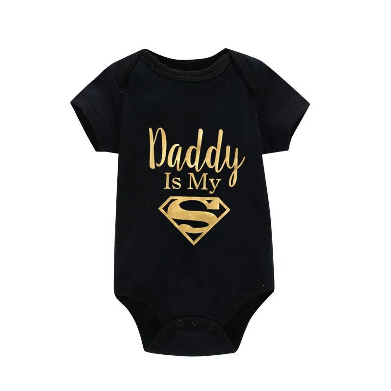 Body Bébé Humour Papa Mon Héros – Grenouillère Nouveau-Né Garçon & Fille Cadeau Naissance Drôle Original