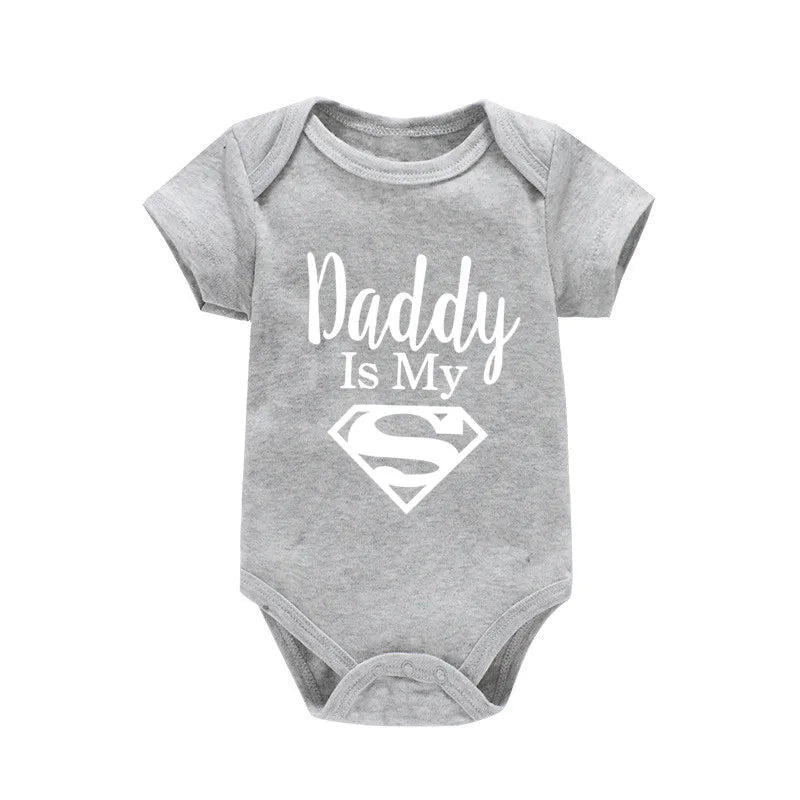 Body Bébé Humour Papa Mon Héros – Grenouillère Nouveau-Né Garçon & Fille Cadeau Naissance Drôle Original