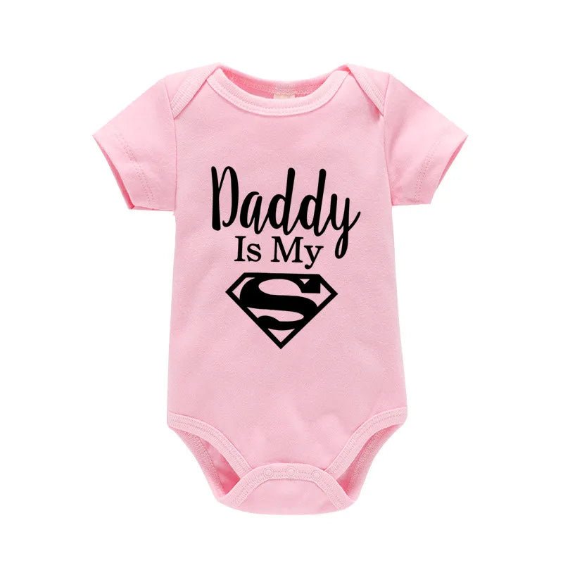 Body Bébé Humour Papa Mon Héros – Grenouillère Nouveau-Né Garçon & Fille Cadeau Naissance Drôle Original