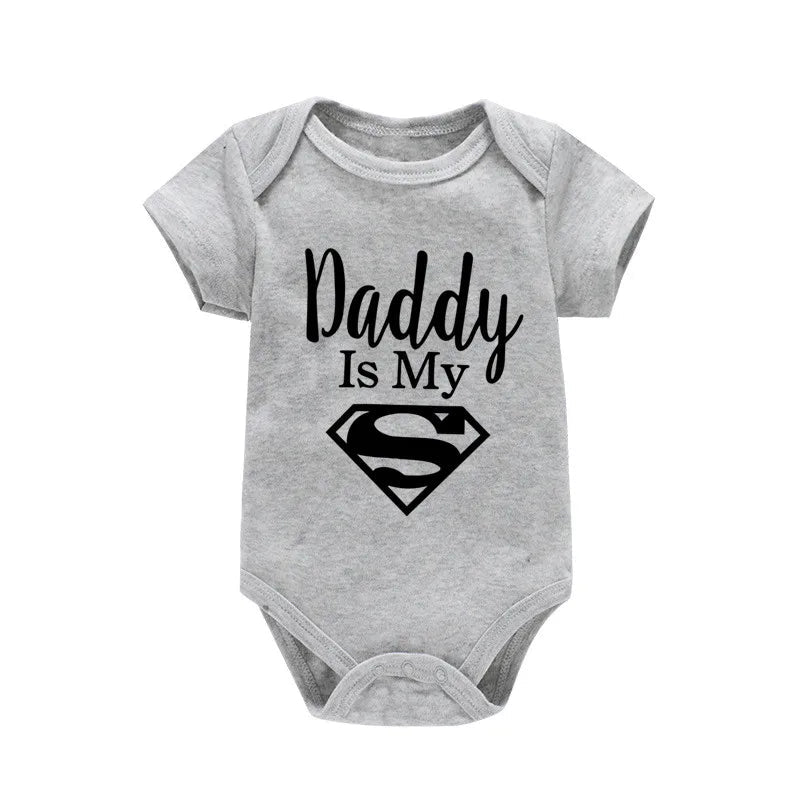 Body Bébé Humour Papa Mon Héros – Grenouillère Nouveau-Né Garçon & Fille Cadeau Naissance Drôle Original