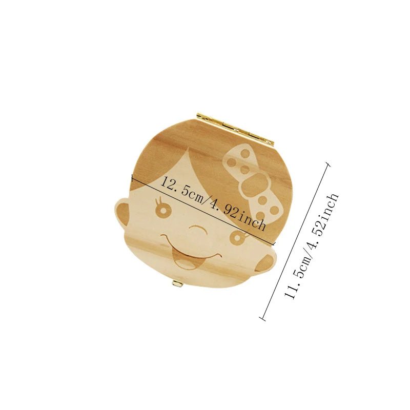 Boîte à Dents de Lait en Bois Garçon & Fille – Coffret Souvenir Naissance Bébé Cadeau Original