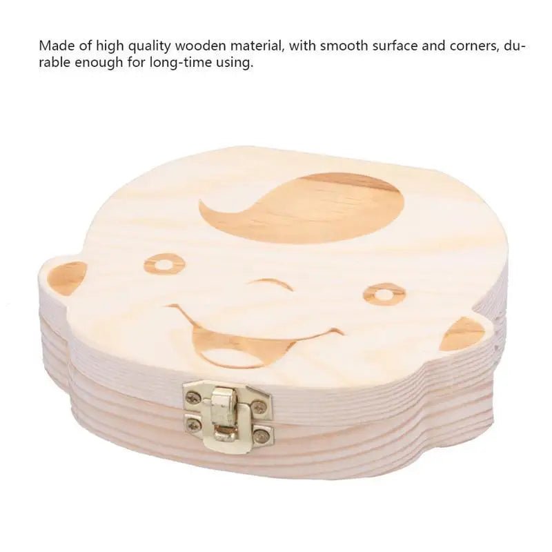 Boîte à Dents de Lait en Bois Garçon & Fille – Coffret Souvenir Naissance Bébé Cadeau Original