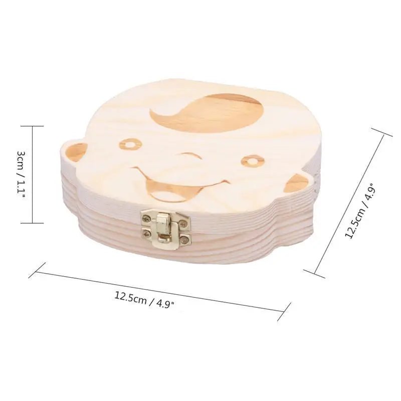 Boîte à Dents de Lait en Bois Garçon & Fille – Coffret Souvenir Naissance Bébé Cadeau Original