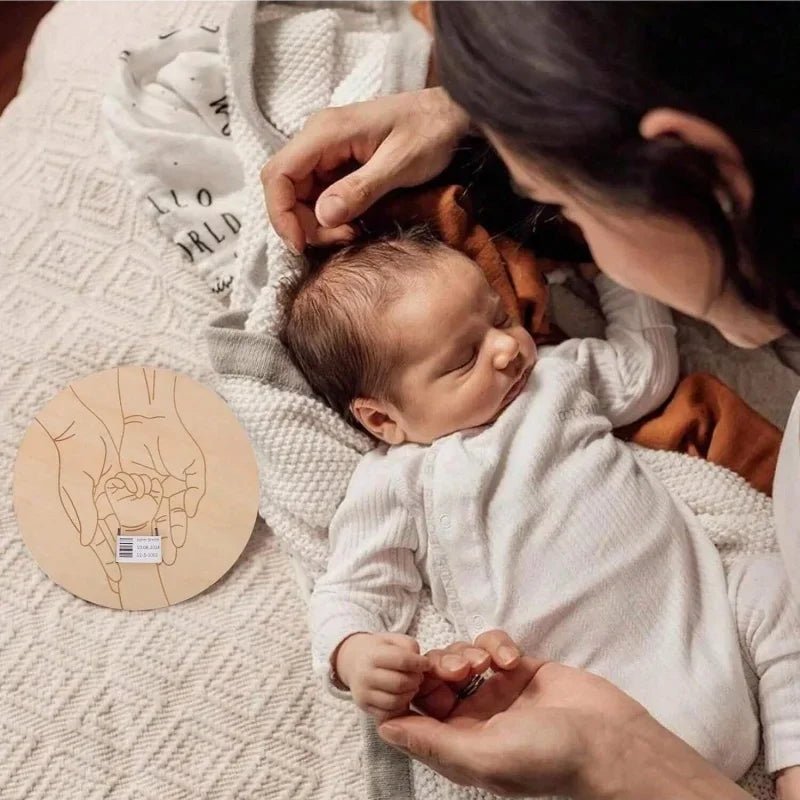 Boîte Souvenir Bébé Personnalisée Prénom Gravé – Accessoire Photo Nouveau-Né & Cadeau Naissance Original