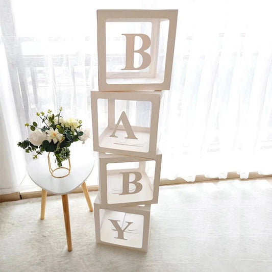 Boîtes Lettres BABY 25cm – Décoration Baby Shower, Anniversaire 1 An & Gender Reveal à Remplir de Ballons