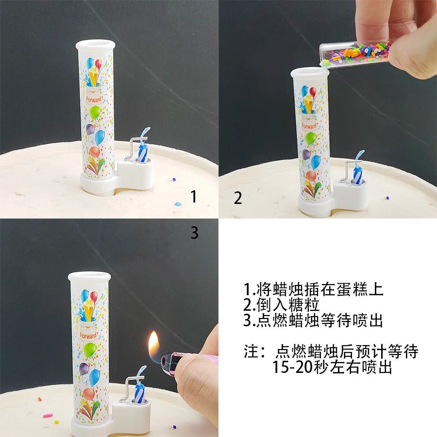 Birthday Surprise Candle Catapult Candies – Original Cake Decoration for Kids & Adults