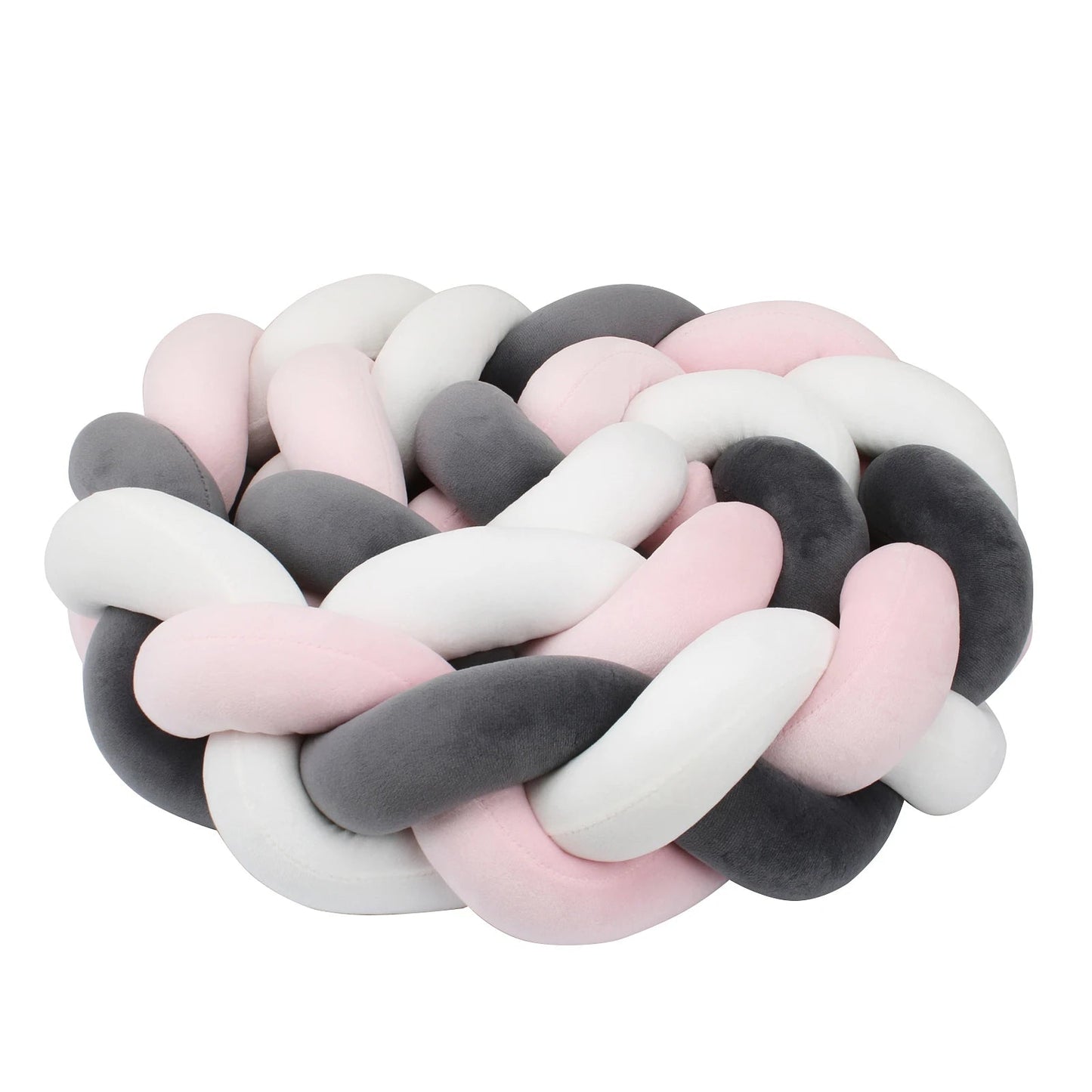Bumper Lit Bébé Tressé Nœuds Rembourré – Tour de Lit Berceau Lavable 1M 2M 3M 4M