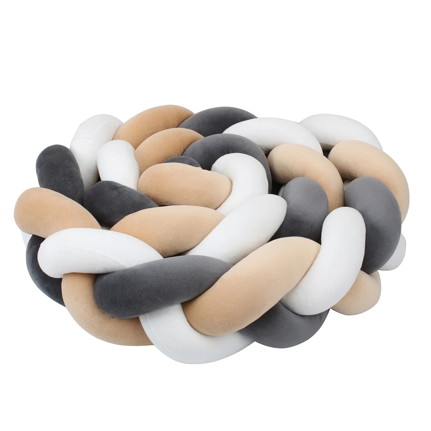 Bumper Lit Bébé Tressé Nœuds Rembourré – Tour de Lit Berceau Lavable 1M 2M 3M 4M