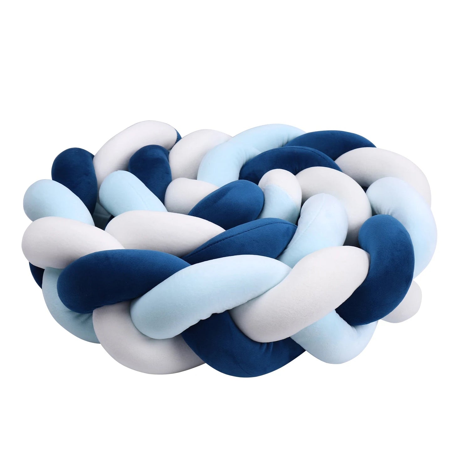 Bumper Lit Bébé Tressé Nœuds Rembourré – Tour de Lit Berceau Lavable 1M 2M 3M 4M