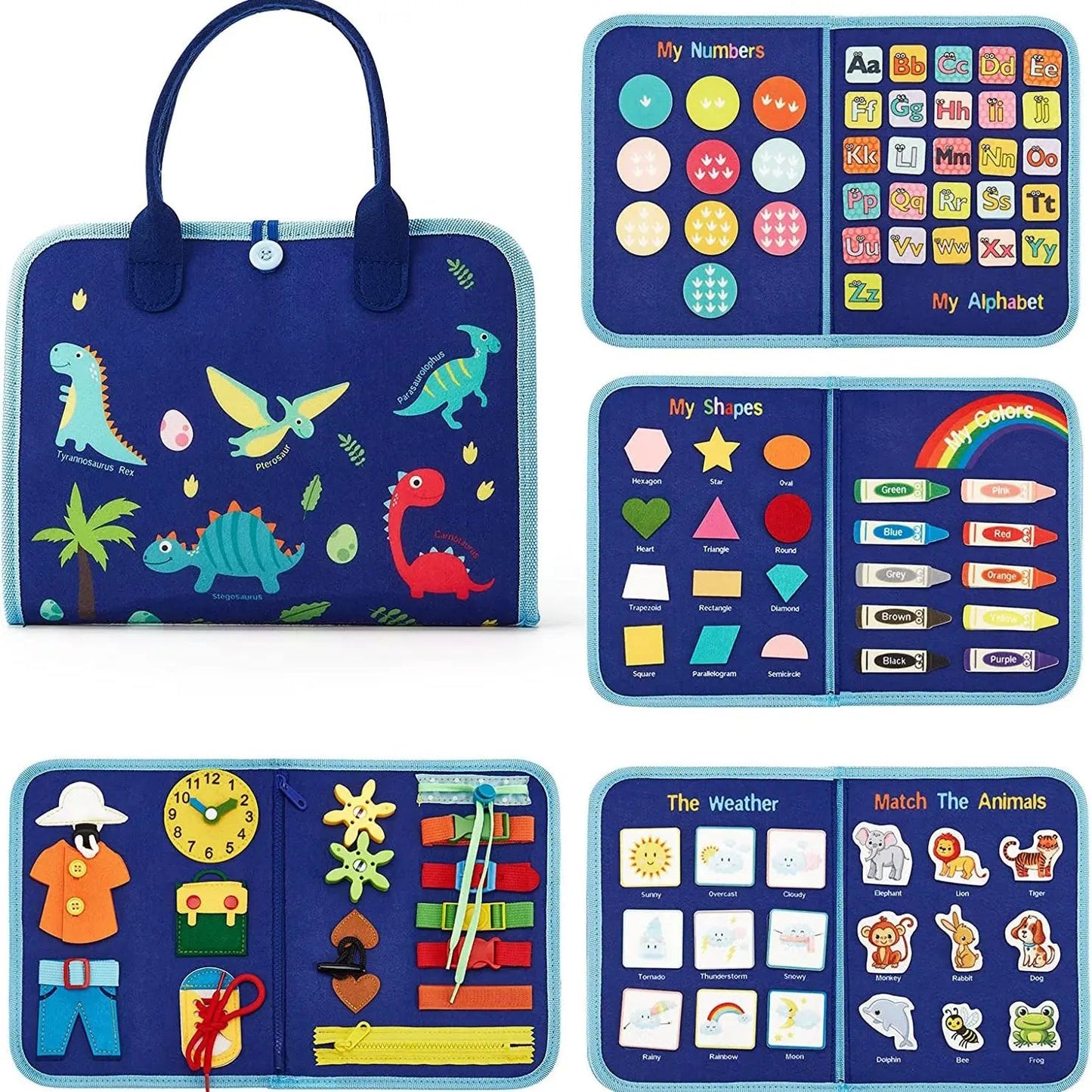 Busy Board Montessori Habillage – Cadre d'Habillage Autonomie Motricité Fine | Fille & Garçon 1-3 Ans