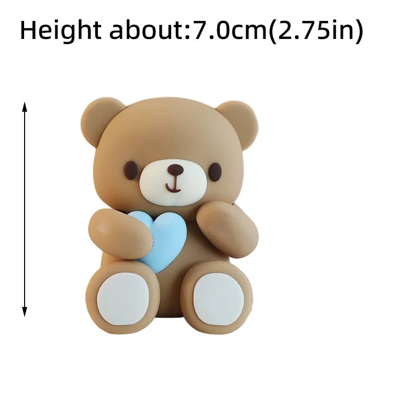 3D Baby Bear Cake Topper – Baby Shower, 1st Birthday & Gender Reveal Boy Girl Cake Decoration