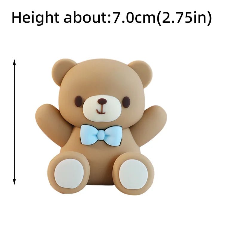 3D Baby Bear Cake Topper – Baby Shower, 1st Birthday & Gender Reveal Boy Girl Cake Decoration