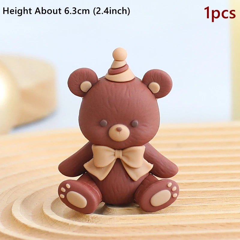 Pink & Blue Bear Cake Topper – Cake Decoration for Baby Shower, Children's Birthday & Wedding