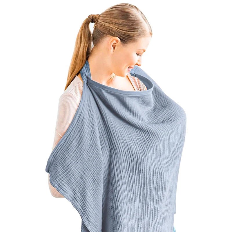 Cape d’allaitement mousseline respirante — Couverture Coton Douce & Discrète | Tablier Allaitement Bébé