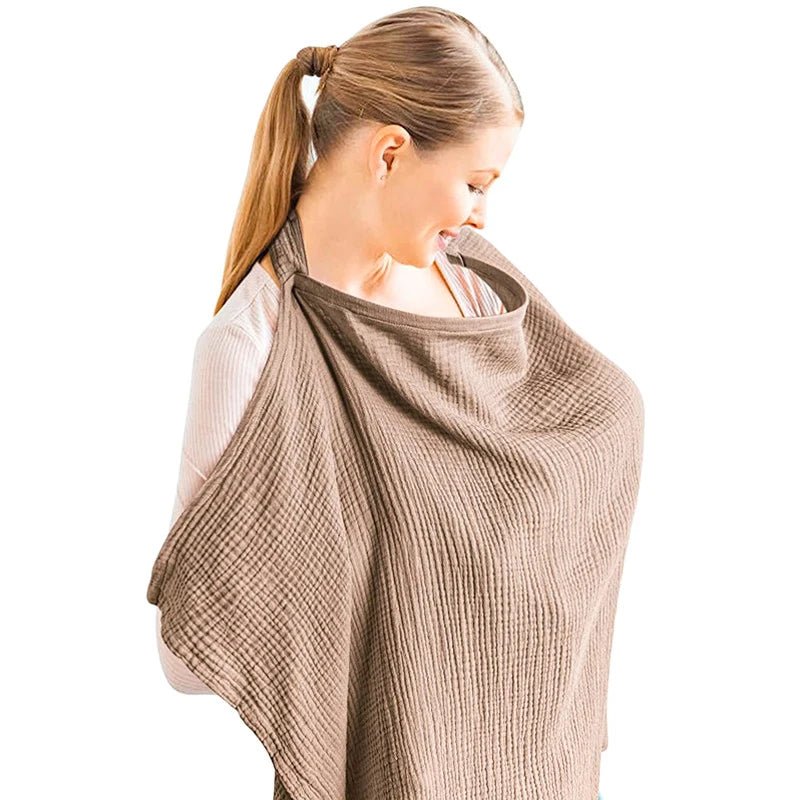 Cape d’allaitement mousseline respirante — Couverture Coton Douce & Discrète | Tablier Allaitement Bébé