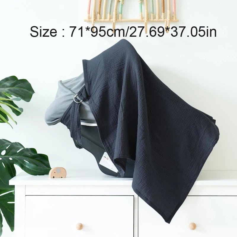 Cape d'Allaitement Mousseline 100% Coton – Tablier Couverture Respirante Discrète | Poussette & Siège Auto