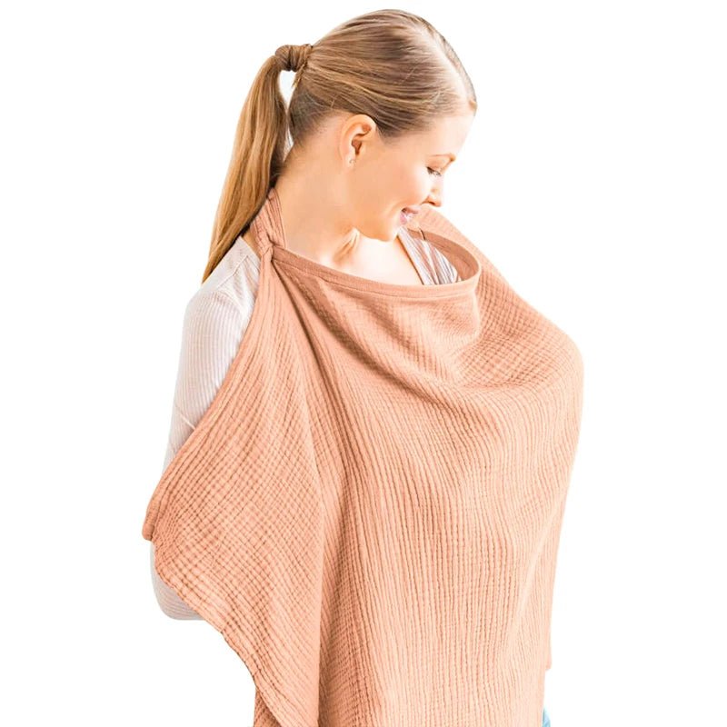 Cape d’allaitement mousseline respirante — Couverture Coton Douce & Discrète | Tablier Allaitement Bébé