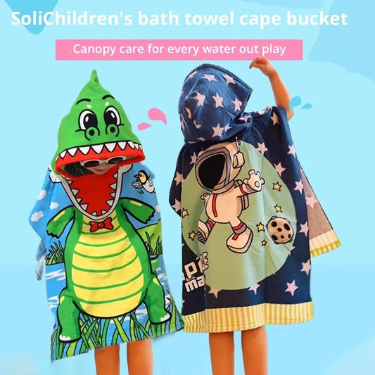Cape de bain bébé astronaute — Peignoir Coton Capuche Cartoon Mixte | Bain Plage Cadeau Naissance