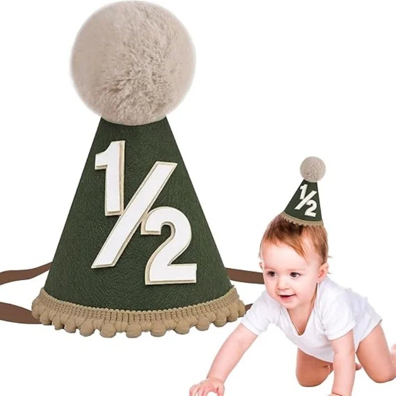 Chapeau Demi-Anniversaire 6 Mois Bébé – Couronne 1/2 Birthday Photo Props Garçon & Fille