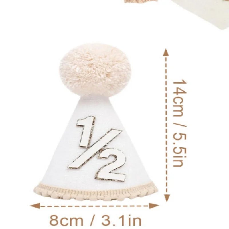 Chapeau Demi-Anniversaire 6 Mois Bébé – Couronne 1/2 Birthday Photo Props Garçon & Fille