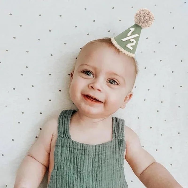 Chapeau Demi-Anniversaire 6 Mois Bébé – Couronne 1/2 Birthday Photo Props Garçon & Fille