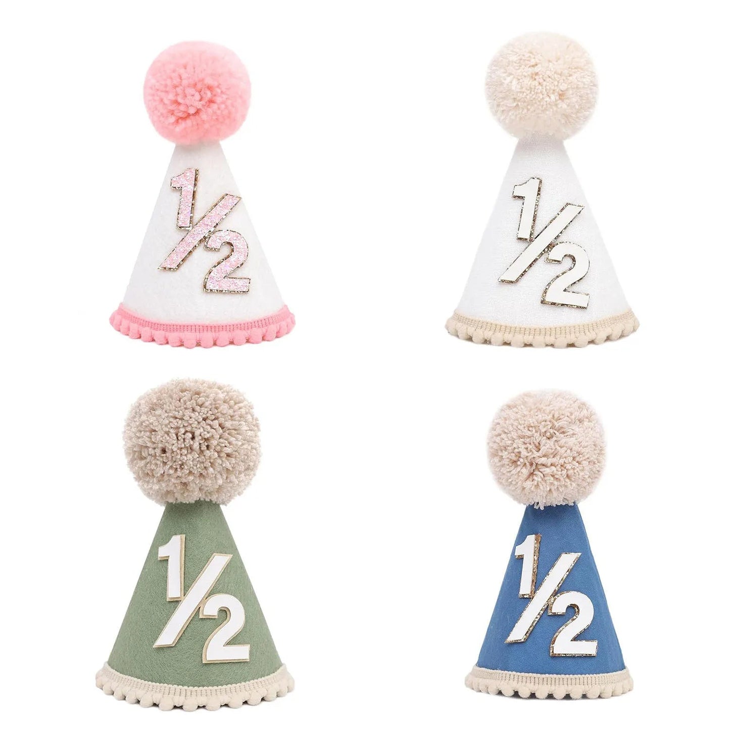 Chapeau Demi-Anniversaire 6 Mois Bébé – Couronne 1/2 Birthday Photo Props Garçon & Fille