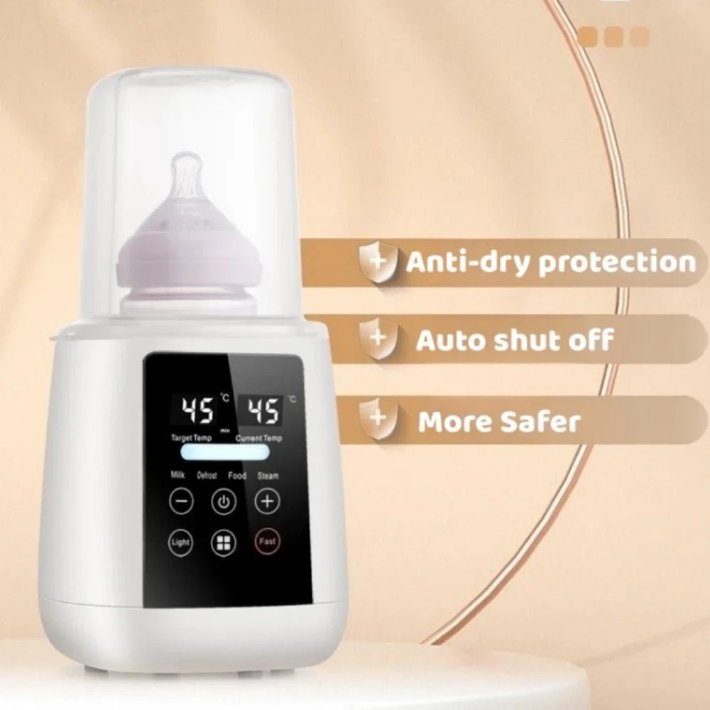 Chauffe-Biberon Stérilisateur 6 en 1 – Chauffe Lait Maternel Multifonction Contrôle Température LCD