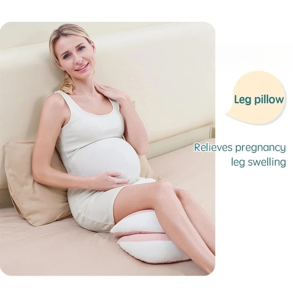Cotton Pregnancy Pillow – Body Pillow & Lumbar Support | Sleep for Pregnant Women + 1 Free Pillow