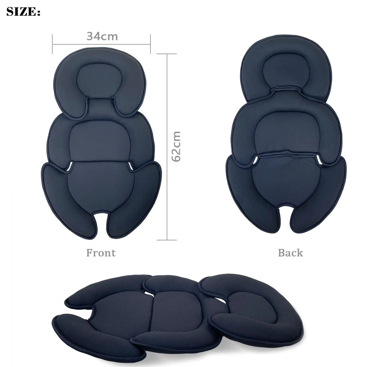 Réducteur Coussin Universel Poussette & Siège Auto – Soutien Tête & Corps Bébé | Compatible DOONA Nouveau-Né