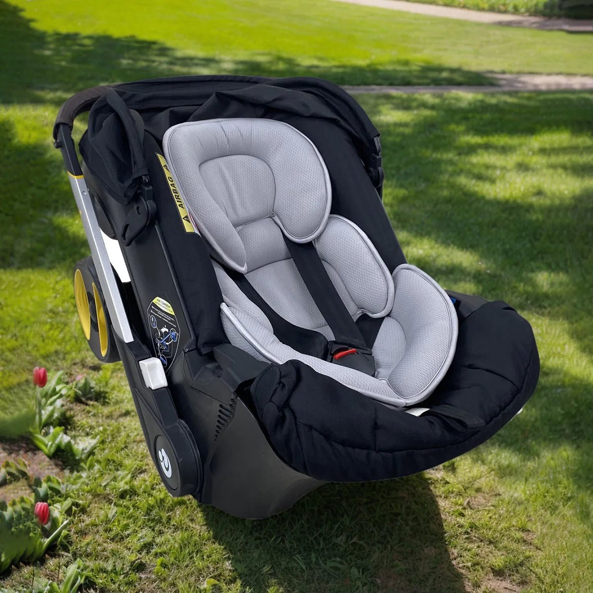 Réducteur Coussin Universel Poussette & Siège Auto – Soutien Tête & Corps Bébé | Compatible DOONA Nouveau-Né