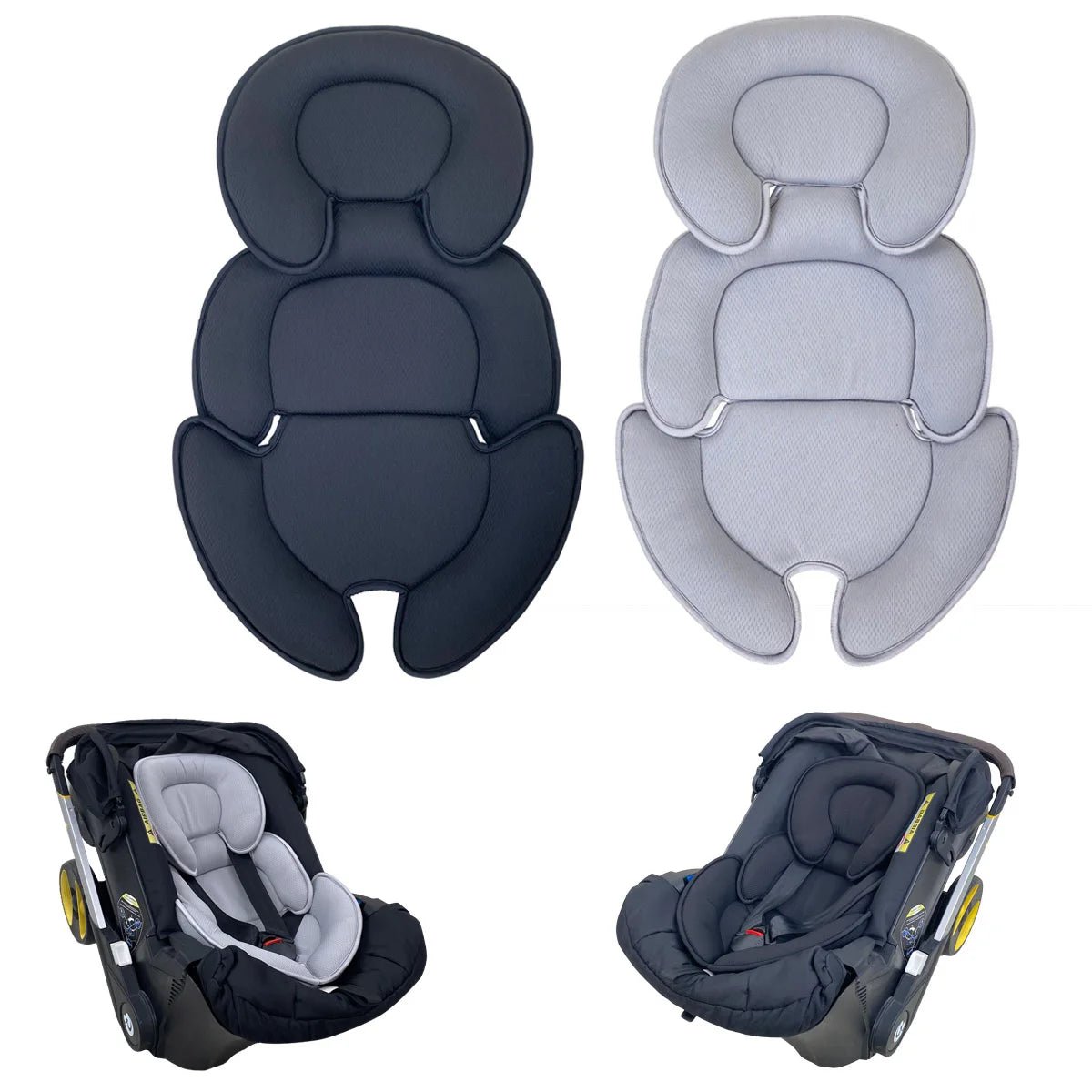 Réducteur Coussin Universel Poussette & Siège Auto – Soutien Tête & Corps Bébé | Compatible DOONA Nouveau-Né