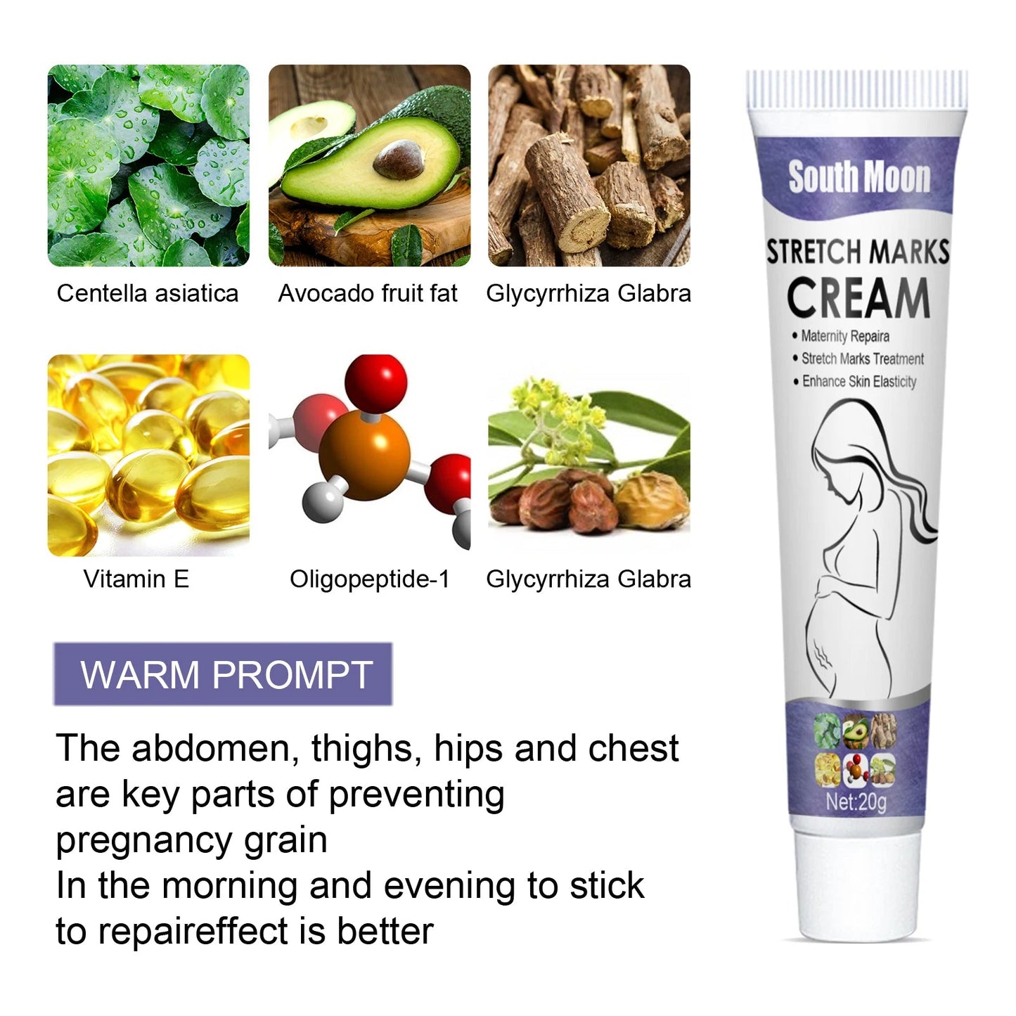 Crème Anti-Vergetures Grossesse – Hydratante, Raffermissante & Élasticité | Soin Peau Femme Enceinte