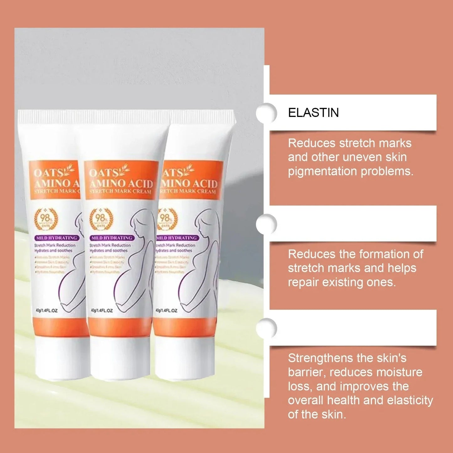 Crème Effacement Vergetures Rouges & Blanches – Anciennes & Récentes | Soin Grossesse & Post-Partum